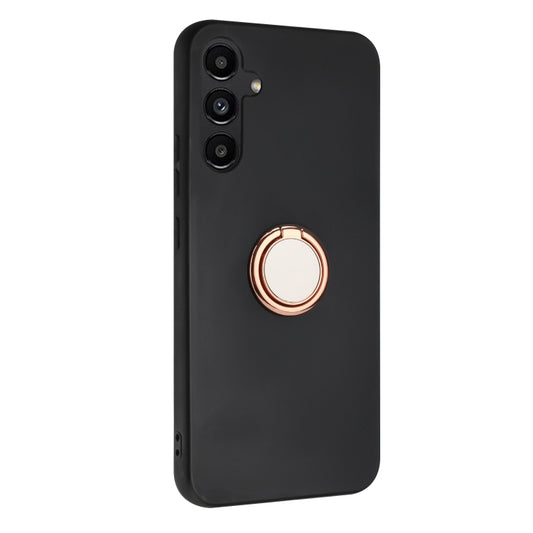 For Samsung Galaxy S25 5G Matte Ring Holder TPU Phone Case(Rose Gold) by buy2fix
