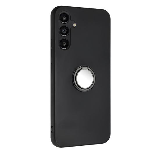 For Samsung Galaxy S25 5G Matte Ring Holder TPU Phone Case(Black) by buy2fix