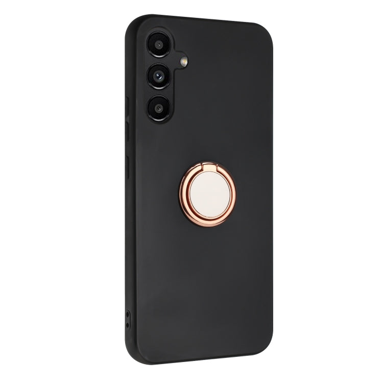 For Samsung Galaxy S25+ 5G Matte Ring Holder TPU Phone Case(Rose Gold) by buy2fix