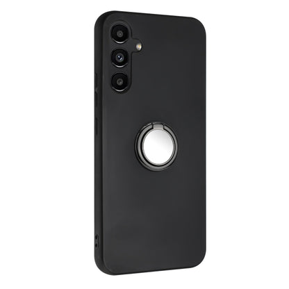 For Samsung Galaxy S25+ 5G Matte Ring Holder TPU Phone Case(Black) by buy2fix