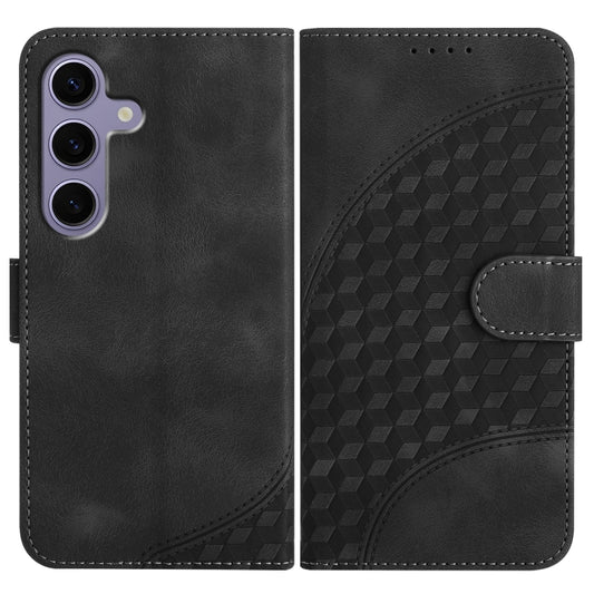 For Samsung Galaxy S25 5G Elephant Head Embossed Phone Leather Case with Lanyard(Black) by buy2fix