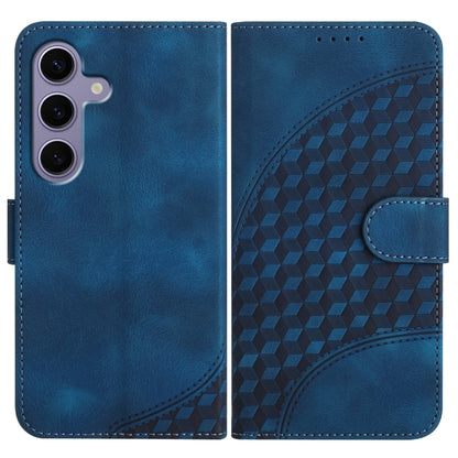 For Samsung Galaxy S25 5G Elephant Head Embossed Phone Leather Case with Lanyard(Royal Blue) by buy2fix
