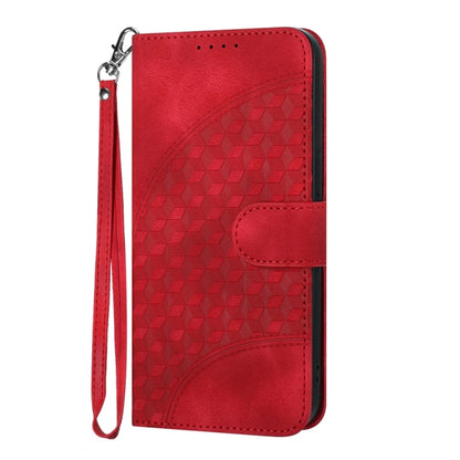 For Samsung Galaxy S25 5G Elephant Head Embossed Phone Leather Case with Lanyard(Red) by buy2fix