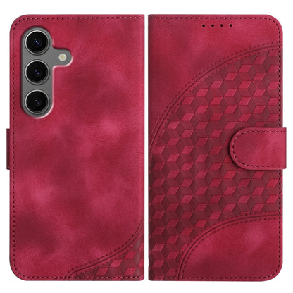 For Samsung Galaxy S25+ 5G Elephant Head Embossed Phone Leather Case with Lanyard(Rose Red) by buy2fix