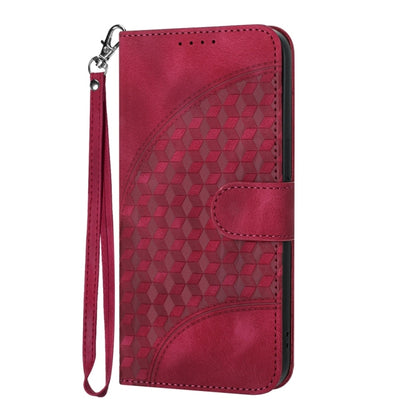 For Samsung Galaxy S25+ 5G Elephant Head Embossed Phone Leather Case with Lanyard(Rose Red) by buy2fix