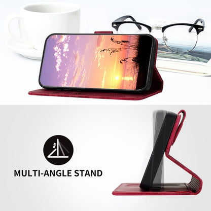 For Samsung Galaxy S25+ 5G Elephant Head Embossed Phone Leather Case with Lanyard(Rose Red) by buy2fix