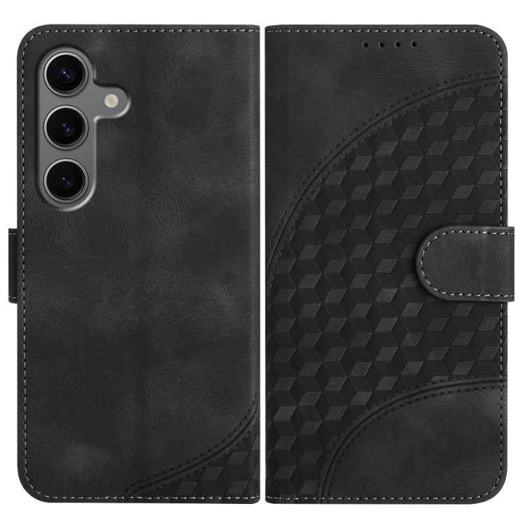 For Samsung Galaxy S25+ 5G Elephant Head Embossed Phone Leather Case with Lanyard(Black) by buy2fix