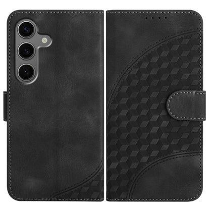 For Samsung Galaxy S25+ 5G Elephant Head Embossed Phone Leather Case with Lanyard(Black) by buy2fix