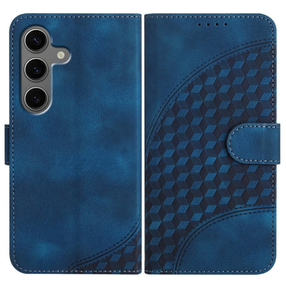 For Samsung Galaxy S25+ 5G Elephant Head Embossed Phone Leather Case with Lanyard(Royal Blue) by buy2fix