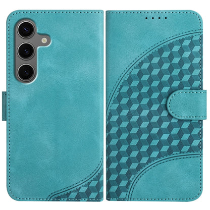 For Samsung Galaxy S25+ 5G Elephant Head Embossed Phone Leather Case with Lanyard(Light Blue) by buy2fix