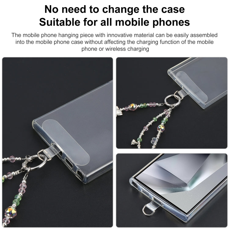 Mobile Phone Anti-lost Pink Green Bead Chain Short Lanyard(Butterfly) - Lanyards & Wrist Straps by buy2fix | Online Shopping UK | buy2fix