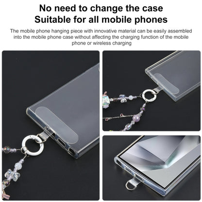 Mobile Phone Anti-lost Flower Block Bead Chain Short Lanyard(Pink) - Lanyards & Wrist Straps by buy2fix | Online Shopping UK | buy2fix