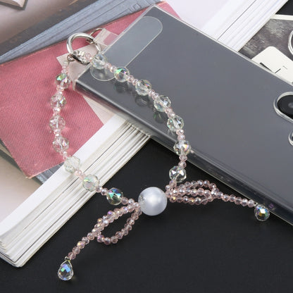 Mobile Phone Anti-lost Bowknot Bead Chain Short Lanyard(Blue) - Lanyards & Wrist Straps by buy2fix | Online Shopping UK | buy2fix