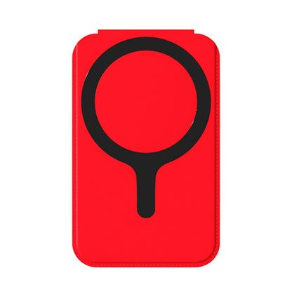 Magnetic Card Bag Phone Desktop Holder with Mirror(Red) - Others Accessories by buy2fix | Online Shopping UK | buy2fix