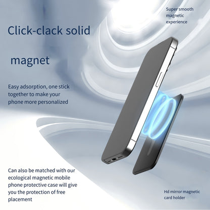 Magnetic Card Bag Phone Desktop Holder with Mirror(Black) - Others Accessories by buy2fix | Online Shopping UK | buy2fix