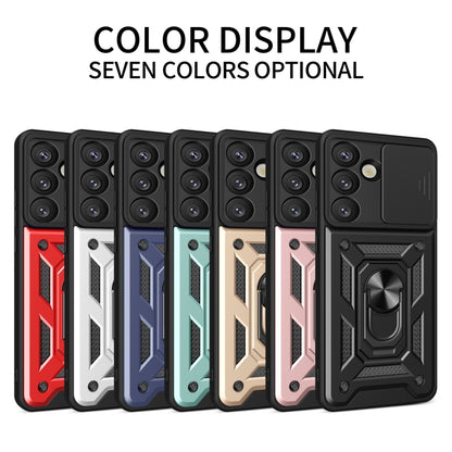 For Samsung Galaxy S25 5G Sliding Camera Cover Design TPU+PC Phone Case(Red) by buy2fix