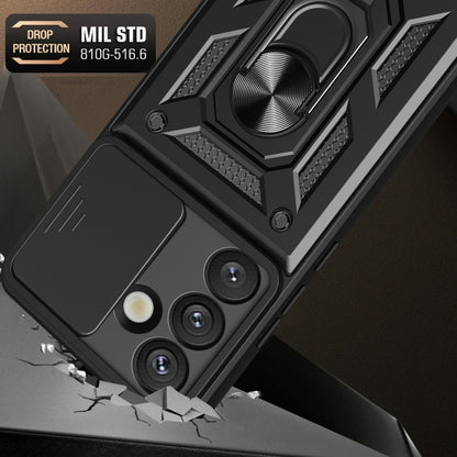 For Samsung Galaxy S25 5G Sliding Camera Cover Design TPU+PC Phone Case(Silver) by buy2fix