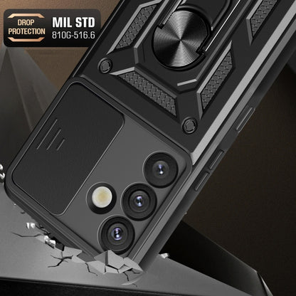 For Samsung Galaxy S25+ 5G Sliding Camera Cover Design TPU+PC Phone Case(Black) by buy2fix