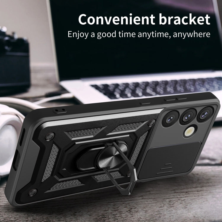 For Samsung Galaxy S25+ 5G Sliding Camera Cover Design TPU+PC Phone Case(Black) by buy2fix