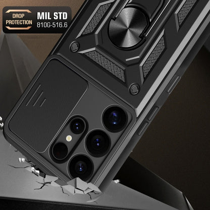 For Samsung Galaxy S25 Ultra 5G Sliding Camera Cover Design TPU+PC Phone Case(Red) by buy2fix