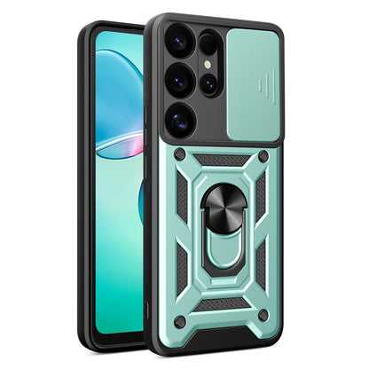 For Samsung Galaxy S25 Ultra 5G Sliding Camera Cover Design TPU+PC Phone Case(Green) by buy2fix