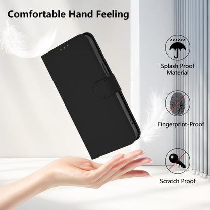 For Google Pixel 10 / 10 Pro Skin Feel Solid Color Leather Phone Case with Lanyard(Black) - Google Cases by buy2fix | Online Shopping UK | buy2fix