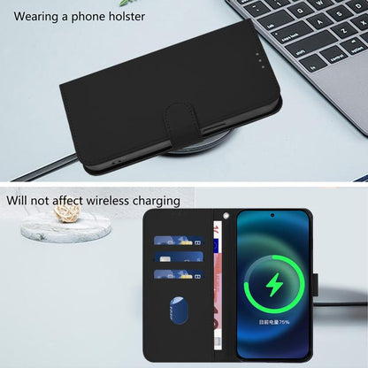 For Google Pixel 10 Pro XL Skin Feel Solid Color Leather Phone Case with Lanyard(Black) - Google Cases by buy2fix | Online Shopping UK | buy2fix