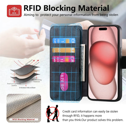 For iPhone 15 Pro CaseNeo MagSafe RFID Anti-theft Retro Leather Phone Case(Black) - iPhone 15 Pro Cases by CaseNeo | Online Shopping UK | buy2fix