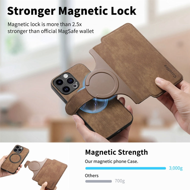 For iPhone 15 Pro CaseNeo MagSafe RFID Anti-theft Retro Leather Phone Case(Brown) - iPhone 15 Pro Cases by CaseNeo | Online Shopping UK | buy2fix