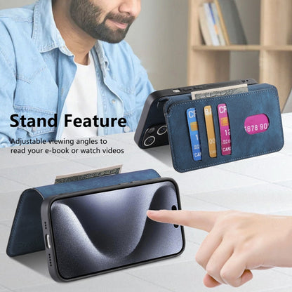 For iPhone 15 Pro CaseNeo MagSafe RFID Anti-theft Retro Leather Phone Case(Blue) - iPhone 15 Pro Cases by CaseNeo | Online Shopping UK | buy2fix