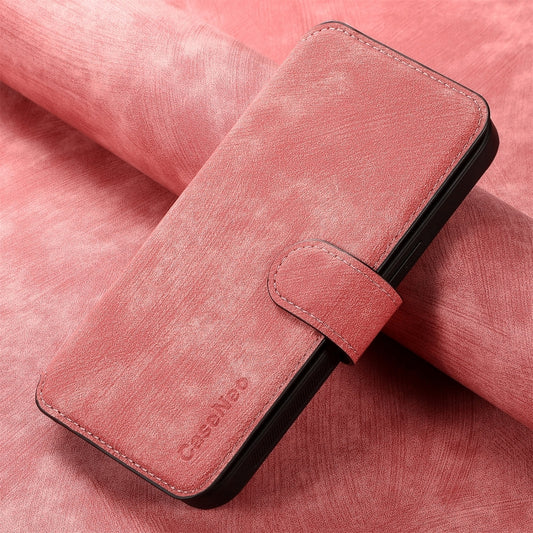 For iPhone 15 Pro CaseNeo MagSafe RFID Anti-theft Retro Leather Phone Case(Pink) - iPhone 15 Pro Cases by CaseNeo | Online Shopping UK | buy2fix