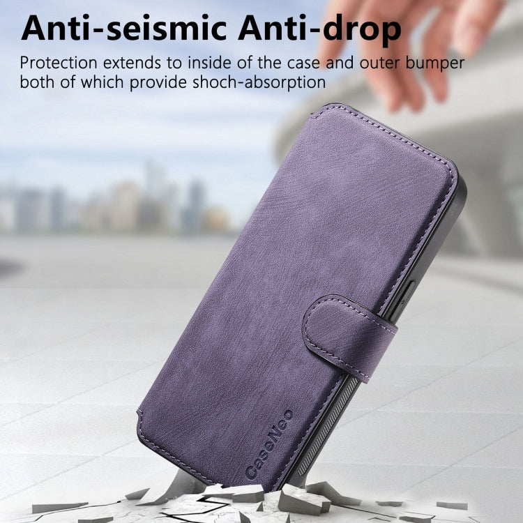 For iPhone 15 Pro CaseNeo MagSafe RFID Anti-theft Retro Leather Phone Case(Purple) - iPhone 15 Pro Cases by CaseNeo | Online Shopping UK | buy2fix