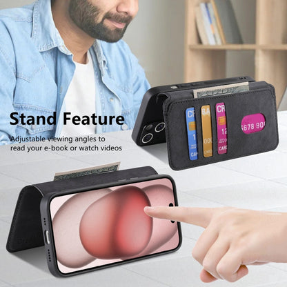 For iPhone 15 Plus CaseNeo MagSafe RFID Anti-theft Retro Leather Phone Case(Black) - iPhone 15 Plus Cases by CaseNeo | Online Shopping UK | buy2fix