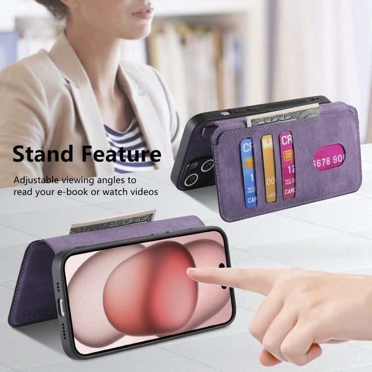 For iPhone 15 Plus CaseNeo MagSafe RFID Anti-theft Retro Leather Phone Case(Purple) - iPhone 15 Plus Cases by CaseNeo | Online Shopping UK | buy2fix