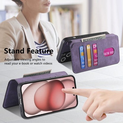 For iPhone 15 Plus CaseNeo MagSafe RFID Anti-theft Retro Leather Phone Case(Purple) - iPhone 15 Plus Cases by CaseNeo | Online Shopping UK | buy2fix