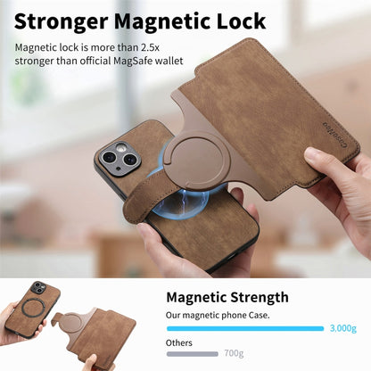 For iPhone 15 CaseNeo MagSafe RFID Anti-theft Retro Leather Phone Case(Brown) - iPhone 15 Cases by CaseNeo | Online Shopping UK | buy2fix