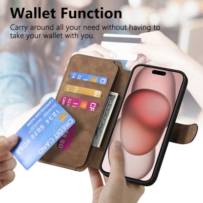For iPhone 15 CaseNeo MagSafe RFID Anti-theft Retro Leather Phone Case(Brown) - iPhone 15 Cases by CaseNeo | Online Shopping UK | buy2fix