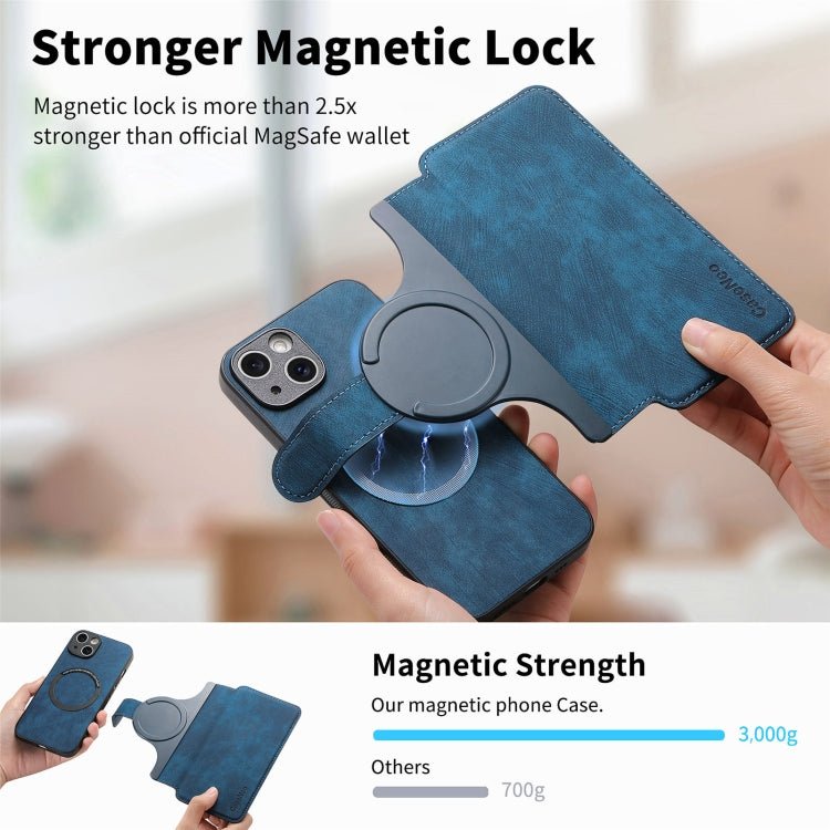 For iPhone 15 CaseNeo MagSafe RFID Anti-theft Retro Leather Phone Case(Blue) - iPhone 15 Cases by CaseNeo | Online Shopping UK | buy2fix
