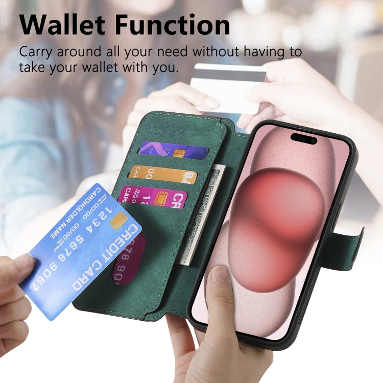 For iPhone 15 CaseNeo MagSafe RFID Anti-theft Retro Leather Phone Case(Green) - iPhone 15 Cases by CaseNeo | Online Shopping UK | buy2fix