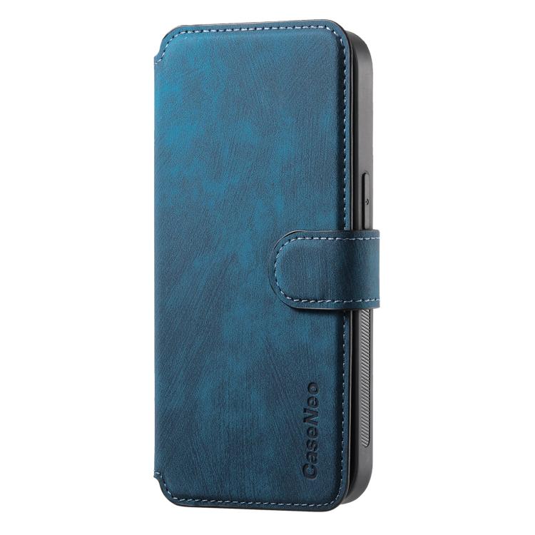 For iPhone 16e CaseNeo MagSafe RFID Anti-theft Retro Leather Phone Case(Blue) - iPhone 16e Cases by CaseNeo | Online Shopping UK | buy2fix