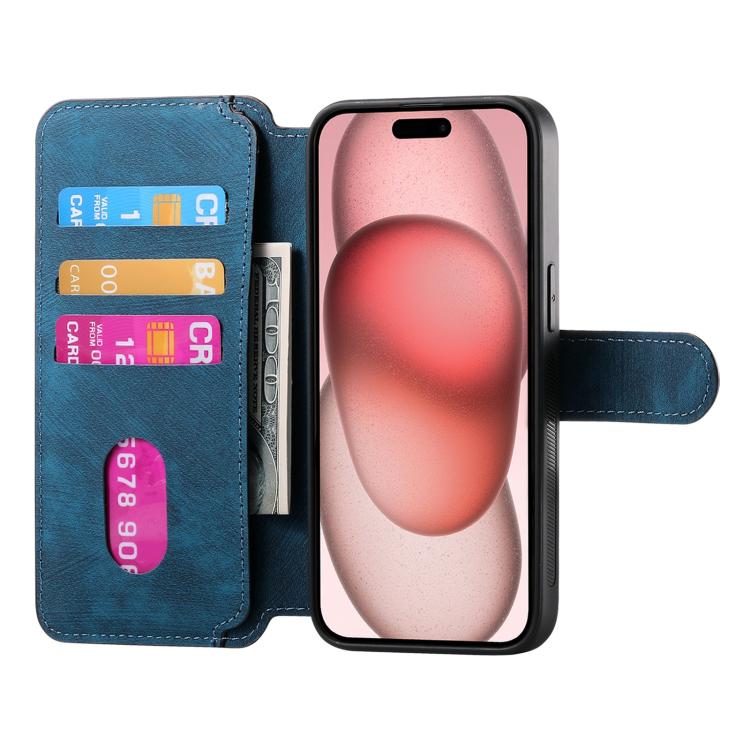 For iPhone 16e CaseNeo MagSafe RFID Anti-theft Retro Leather Phone Case(Blue) - iPhone 16e Cases by CaseNeo | Online Shopping UK | buy2fix
