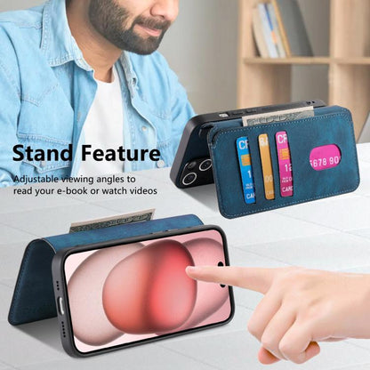 For iPhone 16e CaseNeo MagSafe RFID Anti-theft Retro Leather Phone Case(Blue) - iPhone 16e Cases by CaseNeo | Online Shopping UK | buy2fix