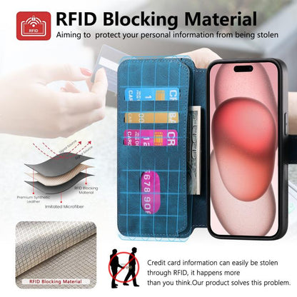 For iPhone 16e CaseNeo MagSafe RFID Anti-theft Retro Leather Phone Case(Blue) - iPhone 16e Cases by CaseNeo | Online Shopping UK | buy2fix
