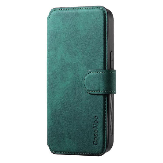 For iPhone 16e CaseNeo MagSafe RFID Anti-theft Retro Leather Phone Case(Green) - iPhone 16e Cases by CaseNeo | Online Shopping UK | buy2fix