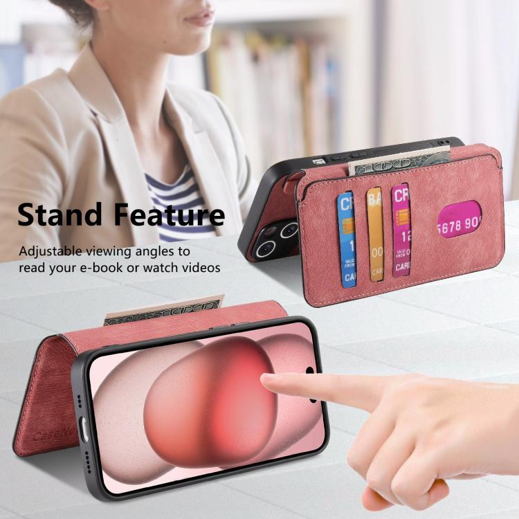 For iPhone 16e CaseNeo MagSafe RFID Anti-theft Retro Leather Phone Case(Pink) - iPhone 16e Cases by CaseNeo | Online Shopping UK | buy2fix