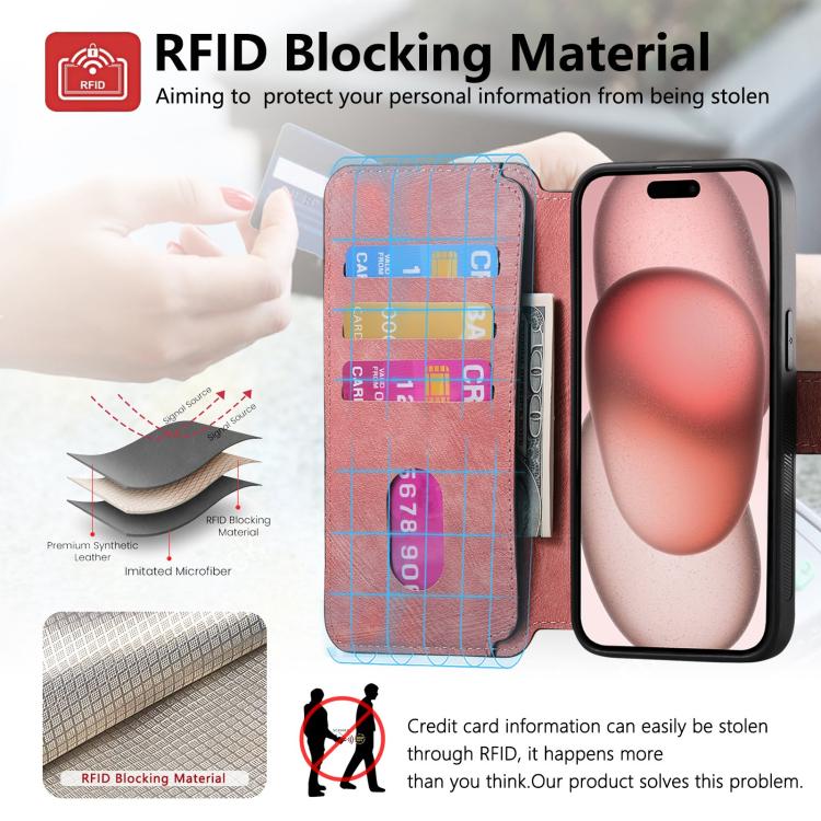 For iPhone 16e CaseNeo MagSafe RFID Anti-theft Retro Leather Phone Case(Pink) - iPhone 16e Cases by CaseNeo | Online Shopping UK | buy2fix
