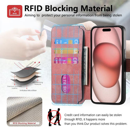 For iPhone 16e CaseNeo MagSafe RFID Anti-theft Retro Leather Phone Case(Pink) - iPhone 16e Cases by CaseNeo | Online Shopping UK | buy2fix
