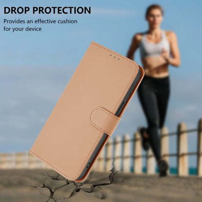 For Ulefone Note 14 Skin Feel Solid Color Leather Phone Case with Lanyard(Nude) by buy2fix