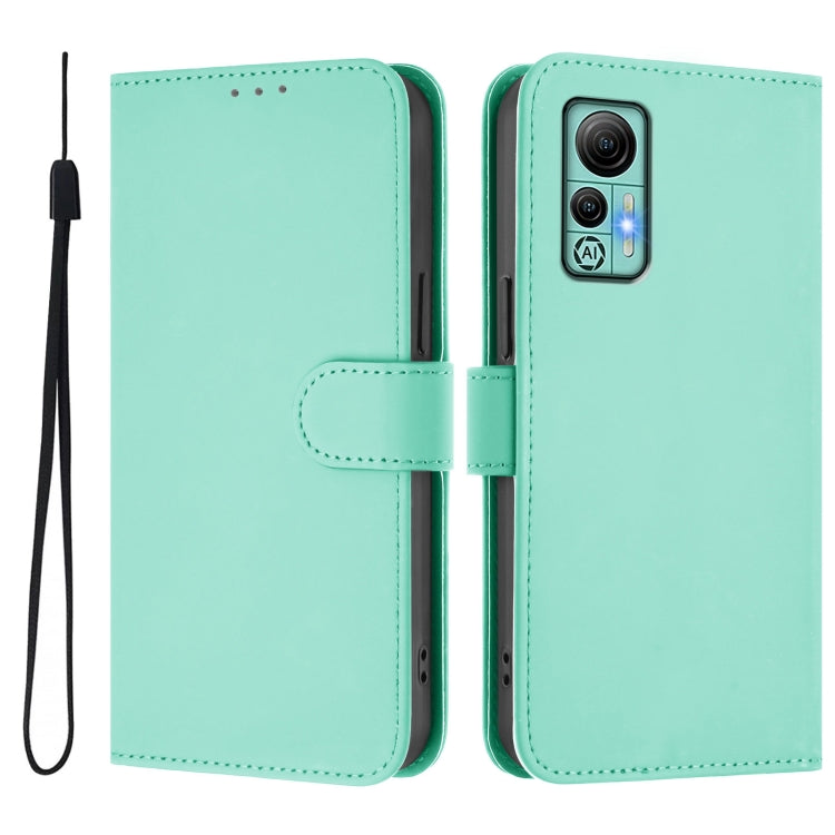 For Ulefone Note 14 Skin Feel Solid Color Leather Phone Case with Lanyard(Mint Green) by buy2fix