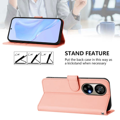 For Ulefone Note 17 Pro Skin Feel Solid Color Leather Phone Case with Lanyard(Pink) by buy2fix
